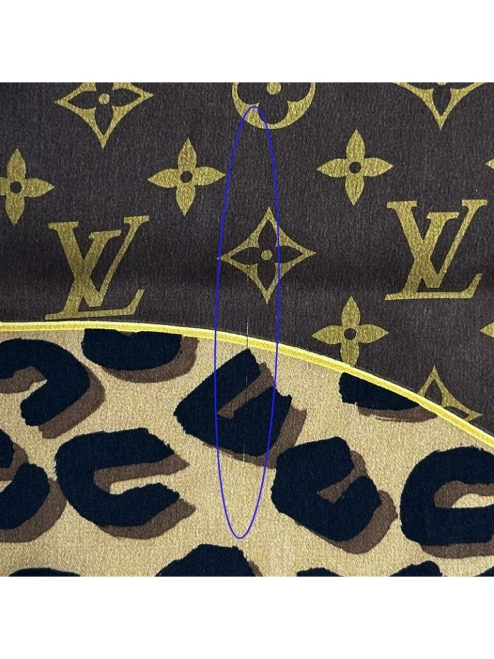 Louis Vuitton Scarf Monogram Silk Carre Denim Noir Black Large - Picture 6 of 6